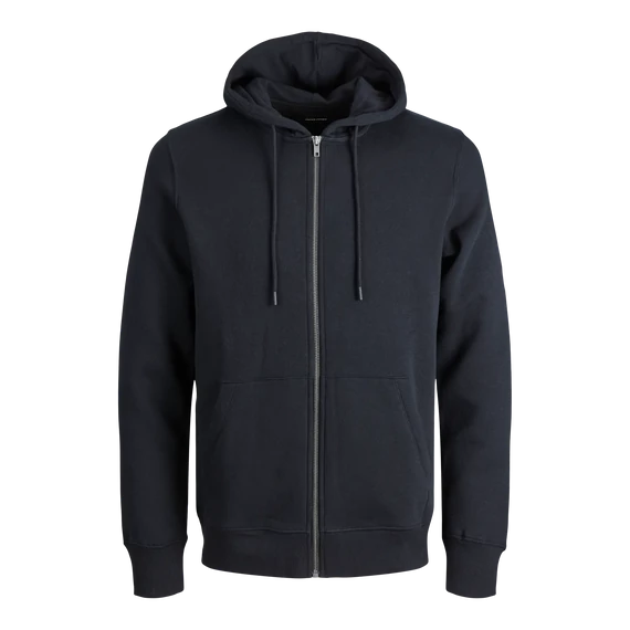 Jack&Jones fekete színű kapucnis pulóver, nagyméretben