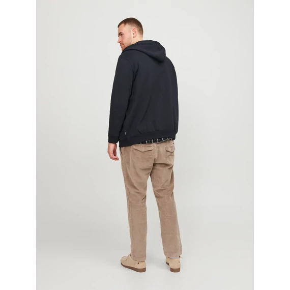 Jack&Jones fekete színű kapucnis pulóver, nagyméretben