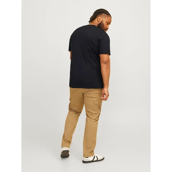 Jack&Jones feliratos fekete póló, nagyméretben