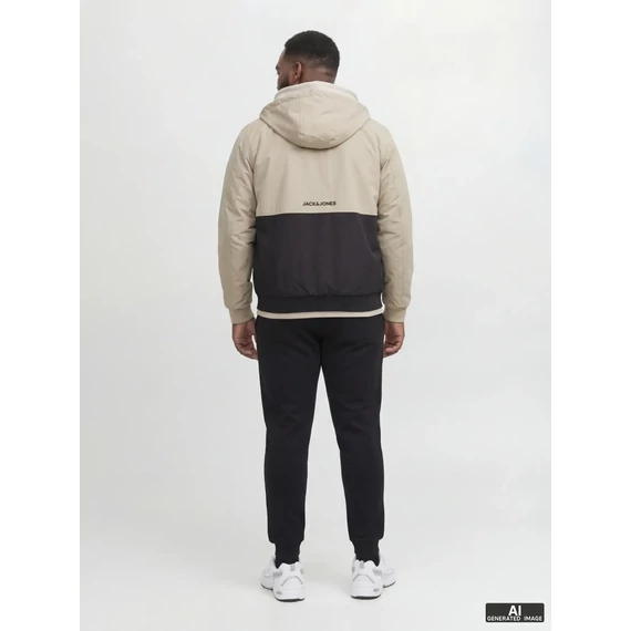 Jack & Jones fekete melegítőnadrág nagyméretben