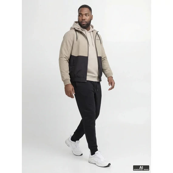 Jack & Jones fekete melegítőnadrág nagyméretben