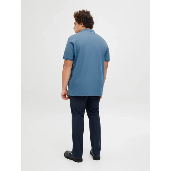 Jack&Jones türkiz galléros póló, nagyméretben