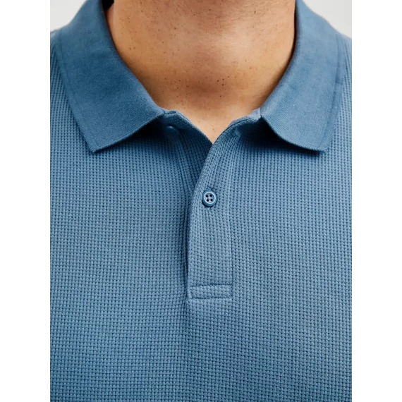 Jack&Jones türkiz galléros póló, nagyméretben