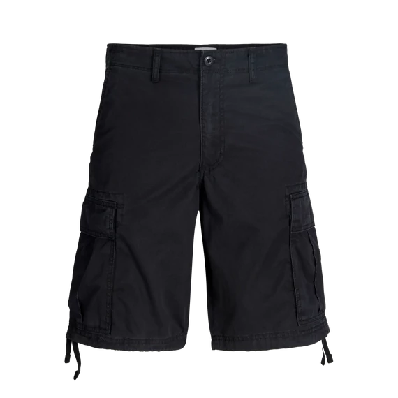 Jack & Jones fekete cargo rövidnadrág nagyméretben
