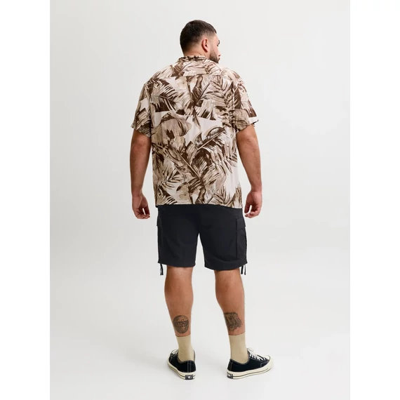 Jack & Jones fekete cargo rövidnadrág nagyméretben