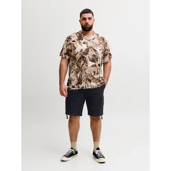 Jack & Jones fekete cargo rövidnadrág nagyméretben