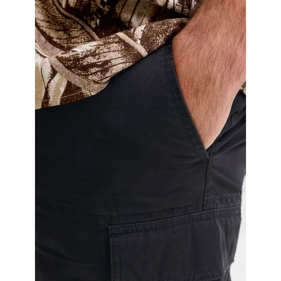 Jack & Jones fekete cargo rövidnadrág nagyméretben