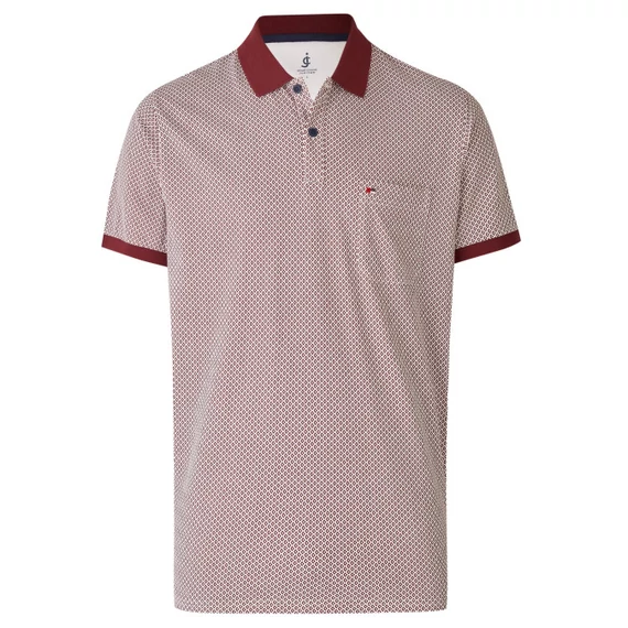 Jupiter bordó mintás férfi póló nagyméretben