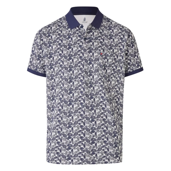 Jupiter kék mintás férfi póló nagyméretben