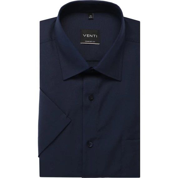 Venti sötétkék rövid ujjú férfi elegáns ing nagyméretben