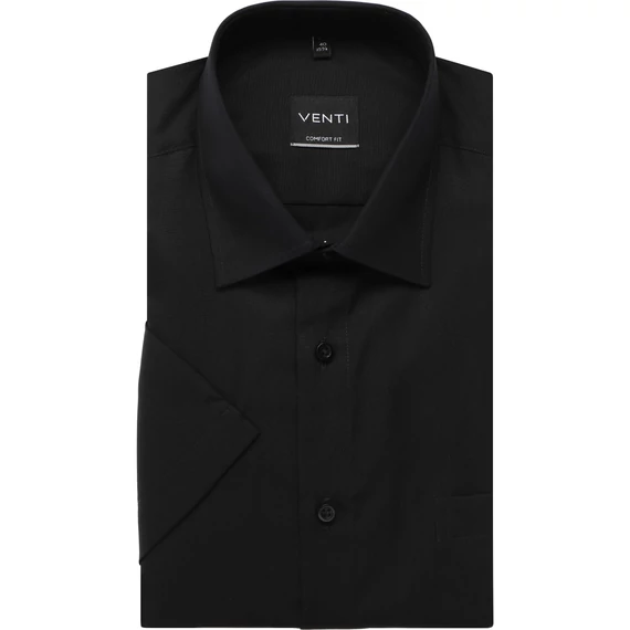 Venti fekete rövid ujjú férfi elegáns ing nagyméretben