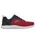Skechers Track piros-fekete férfiedző cipő nagyméretben