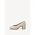 Tamaris Comfort Fit beige bőr női alkalmi cipő nagyméretben