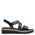 Tamaris Comfort fekete-bronz elegáns női szandál nagyméretben