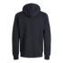 Jack&Jones fekete színű kapucnis pulóver, nagyméretben