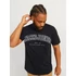 Jack&Jones feliratos fekete póló, nagyméretben
